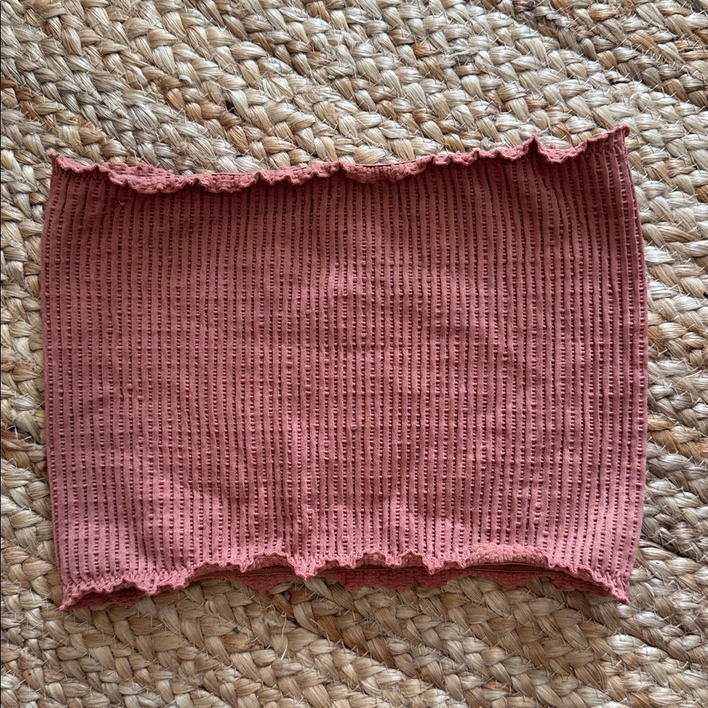 Bozzolo Textured Tube Top in Soft Pinkish